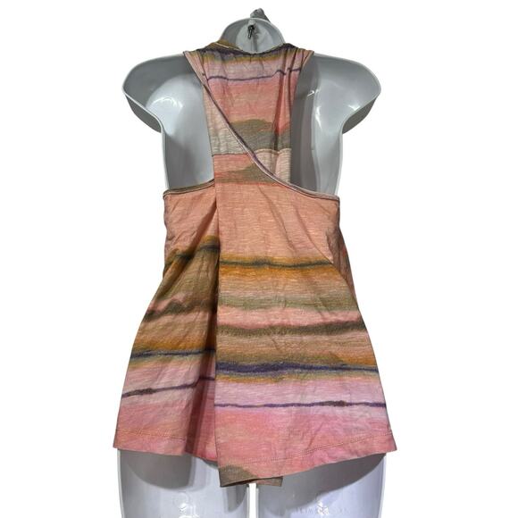 Pilcro Anthropologie Sunset Dyed Motif Twist Back Crewneck Tank Top Size XS - Picture 2 of 6